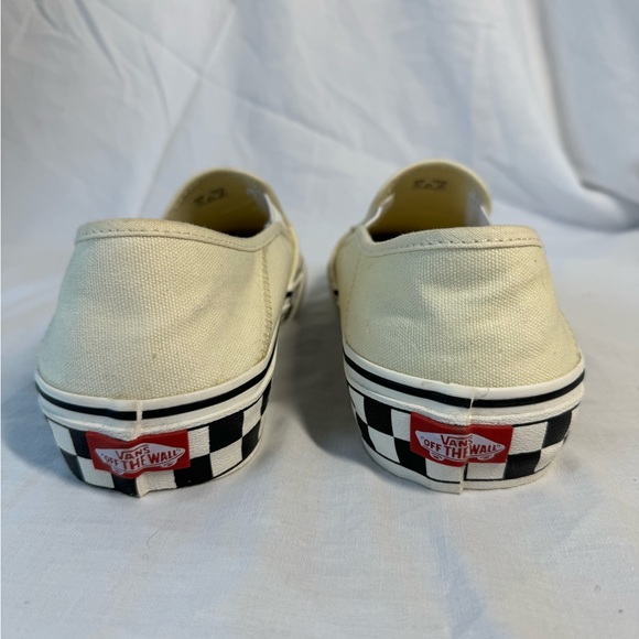 Vans Slip On White/Checkerboard/Cream Brand New Size 8.5 - Picture 3 of 5